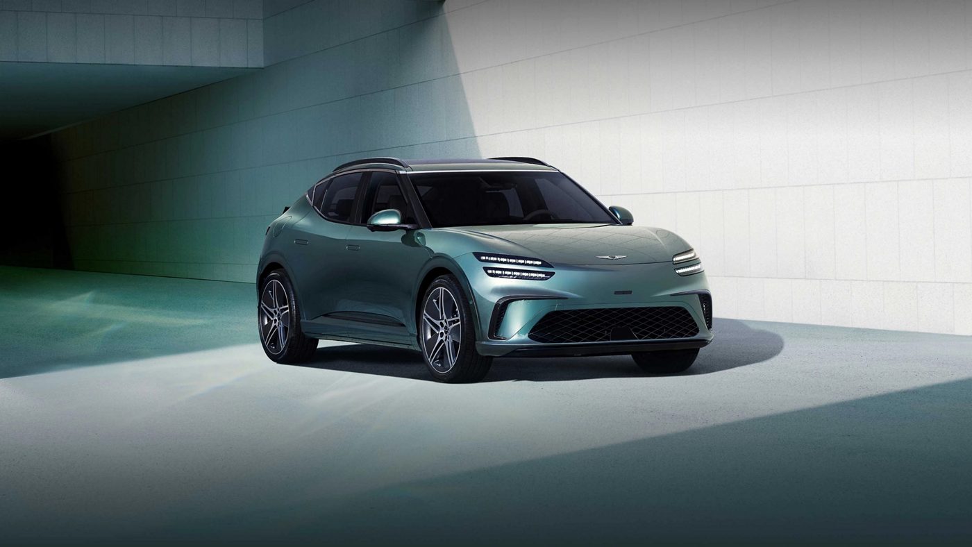 Genesis GV60, SUV coupé électrique, vue trois-quarts avant