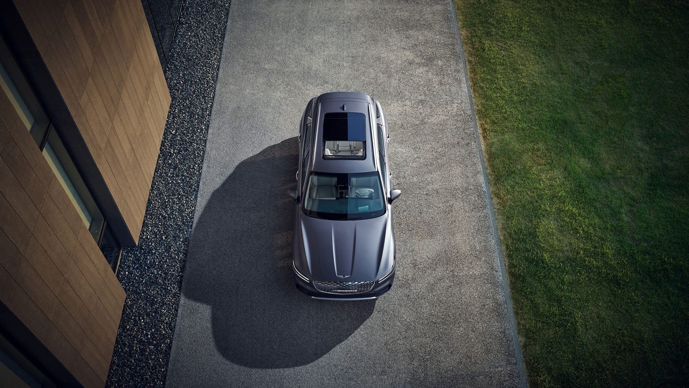 Genesis Electrified GV70, SUV électrique, vue plongeante